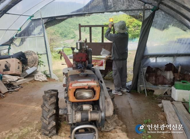농기계 등화장치 부착 사진(경운기)