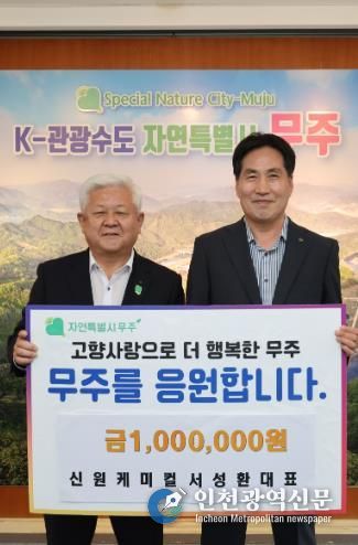 신원케미칼 서성환 대표, 무주군에 고향사랑 기부