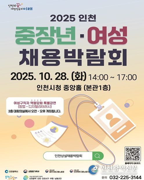 『2025 인천 중장년·여성 채용박람회』홍보포스터