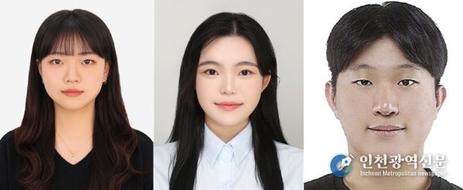 경상국립대학교 농업생명과학대학 지역시스템공학과 기후지능농업방재연구실 연구원 최지은 씨,스마트농업시설환경공학연구실 석사과정 강성하, 유재민 씨(왼쪽부터).