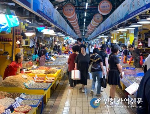 인천종합어시장 내부전경