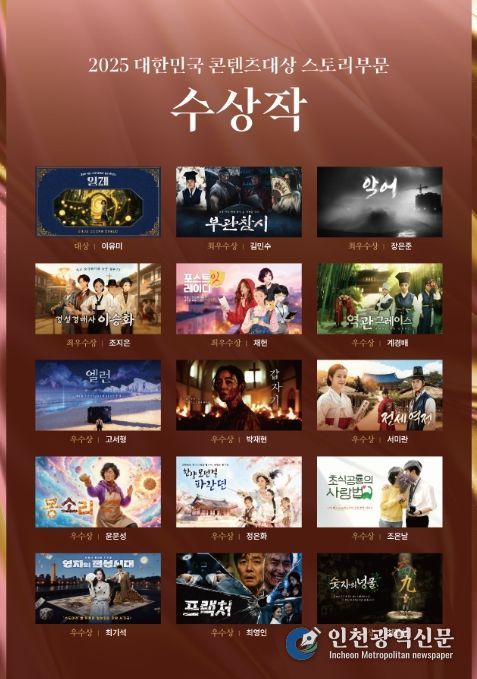 2025 대한민국 콘텐츠 대상 스토리 부문 수상작