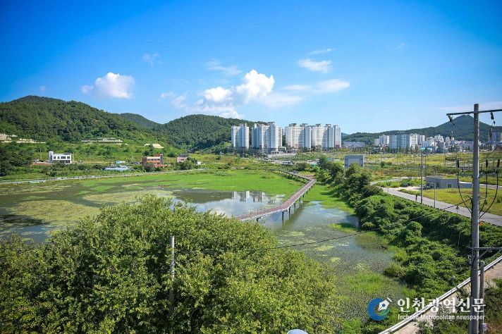 관기 저수지 생태공원 전경