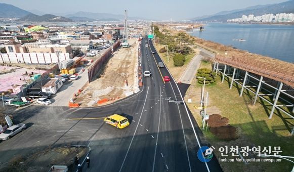 김해시 대동산단 진입도로 확장구간 임시개통