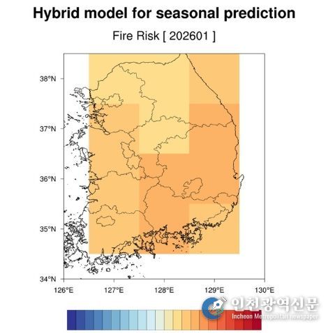 산불발생 위험 장기예측 결과