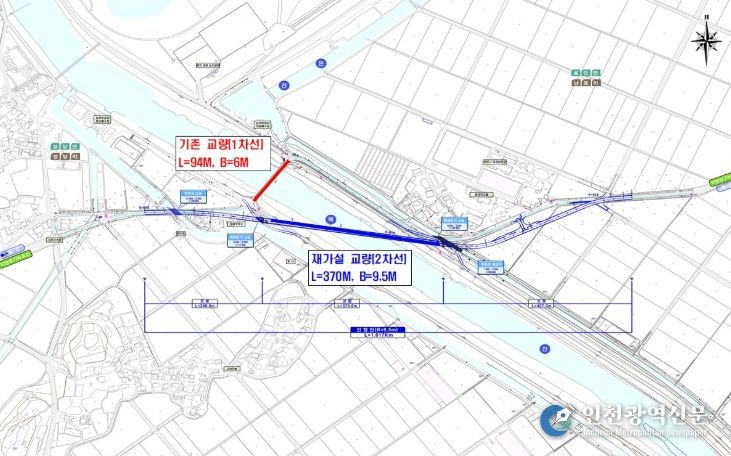 산북천 난포교, 2차로 교량으로 다시 놓는다
