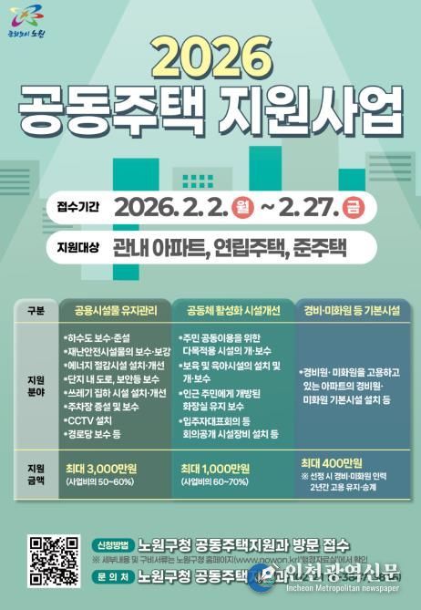 2026 노원구 공동주택 지원사업 포스터