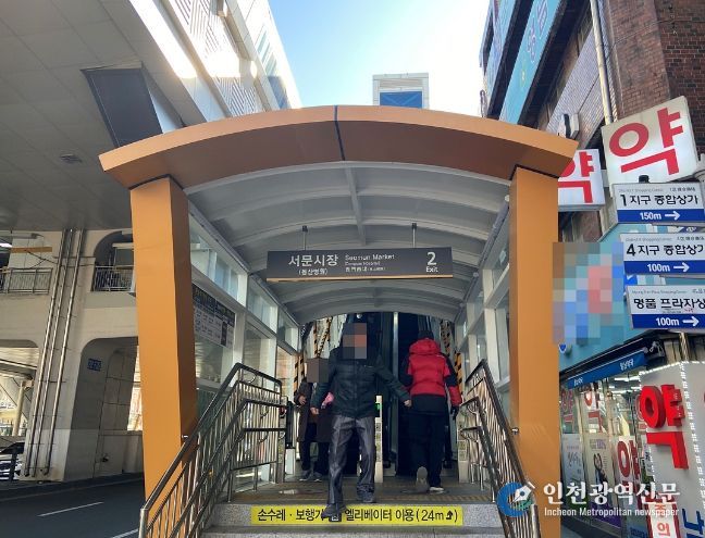 에스컬레이터 설치 후 서문시장 이용객 대폭 증가