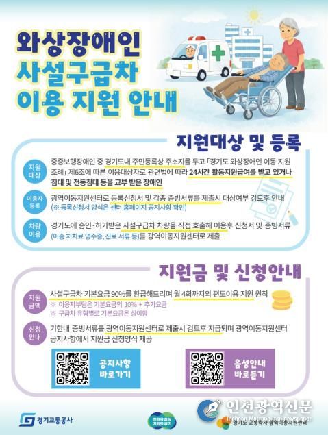 와상장애인 지원 포스터