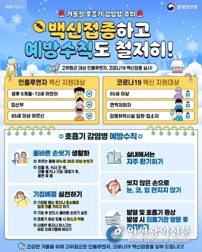 인플루엔자 예방접종 포스터