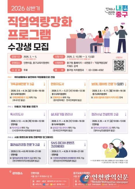 2026년 상반기 직업역량강화 프로그램 포스터