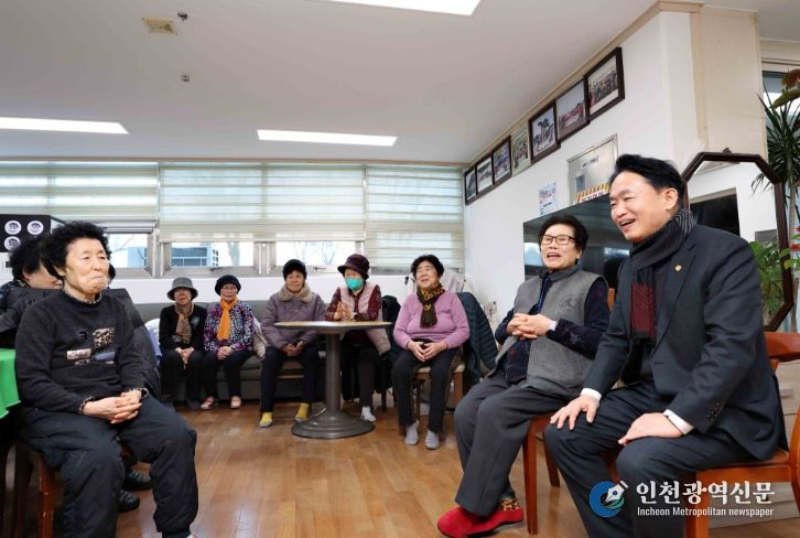김찬진 동구청장, 설 맞아 경로당 현장방문