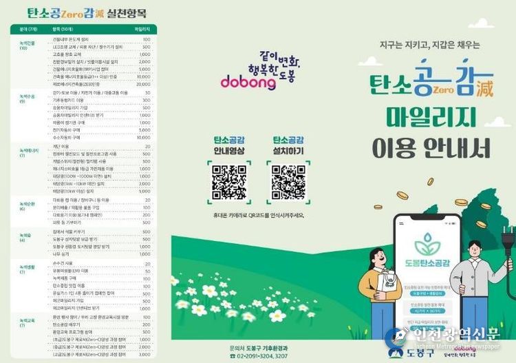 도봉구 탄소공감마일리지 이용안내서