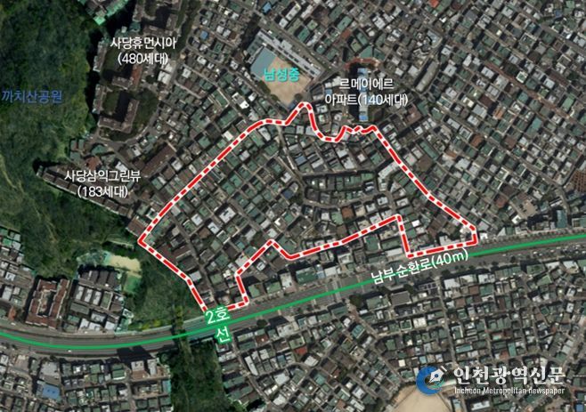 모아타운 대상지 위치도(동작구 사당동 449)