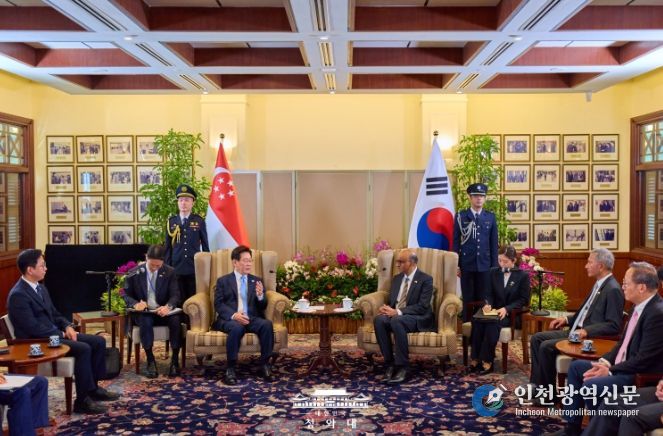 '타르만' 싱가포르 대통령 면담(청와대)