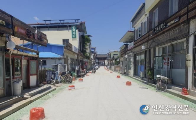 2024년 조성된 봉화읍 내성시장 아케이드 전