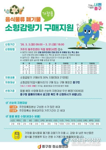 소형감량기 구매지원 안내 포스터