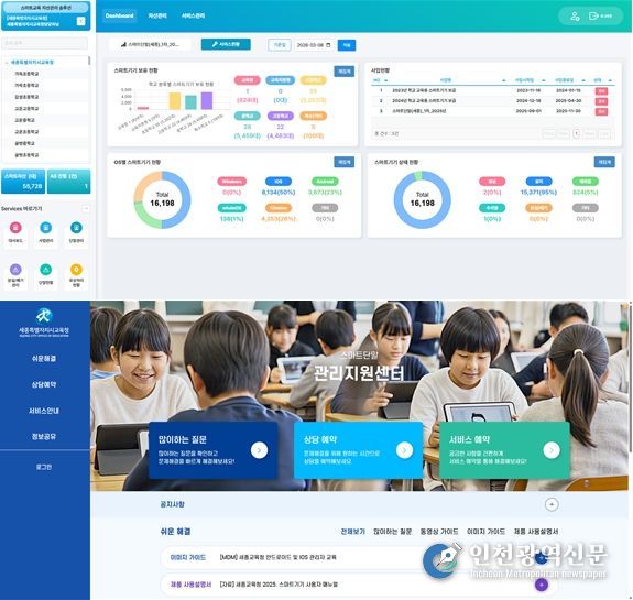 세종학교지원본부 시설지원부, 스마트기기 자산관리시스템 및 홈페이지