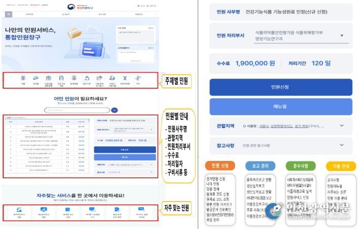 ‘식품안전나라’ 전자민원창구 개편