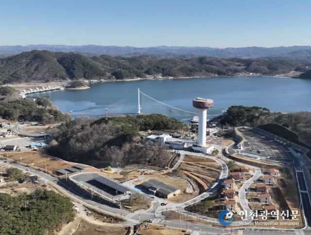 드론으로 촬영한 예당관광지 전경