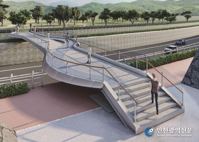 용담동 경관보행교 조감도