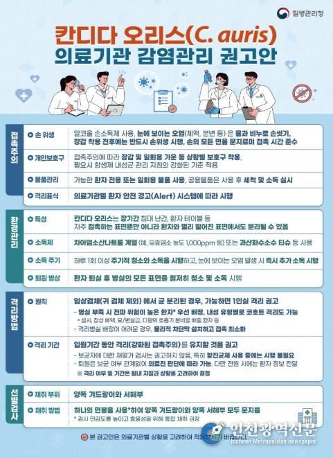 칸디다 오리스 의료기관 감염관리 권고안