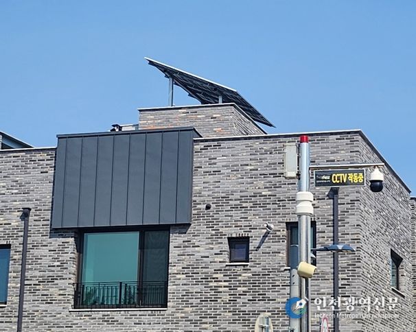 민간주택 신재생에너지(태양광 발전설비 모듈) 설치 모습