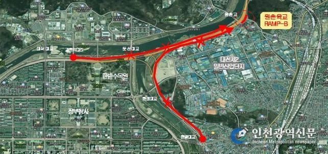 대전시, 천변도시고속화도로 원촌육교 전면 통제