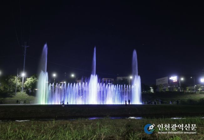 청주시, 무심천 경관분수 4월 3일 운영 시작