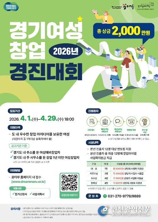 2026년 경기여성창업경진대회_웹포스터