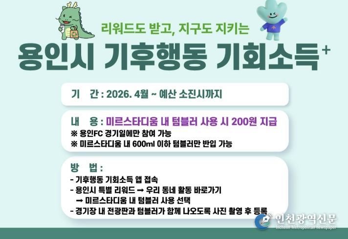 용인특례시 '기후행동 기회소득 플러스' 홍보 포스터