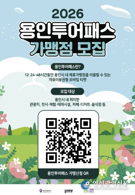 용인투어패스 가맹점 모집 포스터