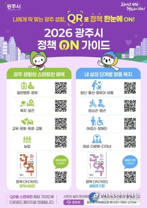 광주시, ‘2026 정책 온 가이드’ 발간…맞춤형 정책 정보 통합 제공