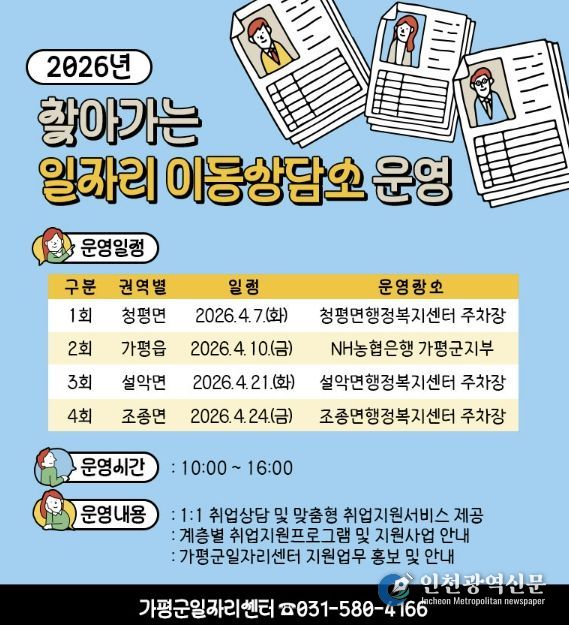 가평군, ‘찾아가는 일자리 이동상담소’ 운영