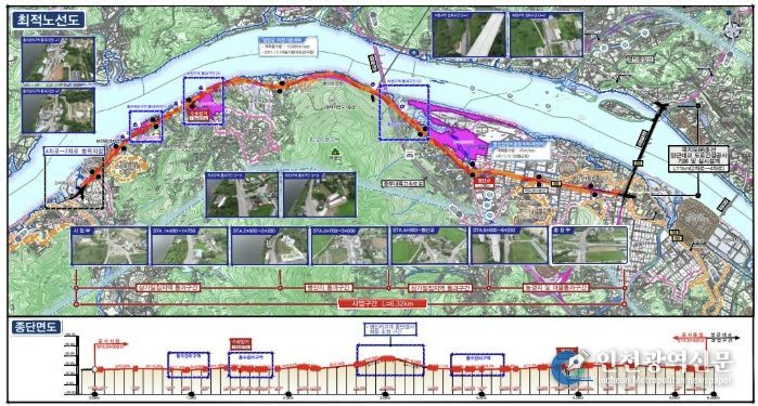 국지도88호선 강하~강상 최적노선도