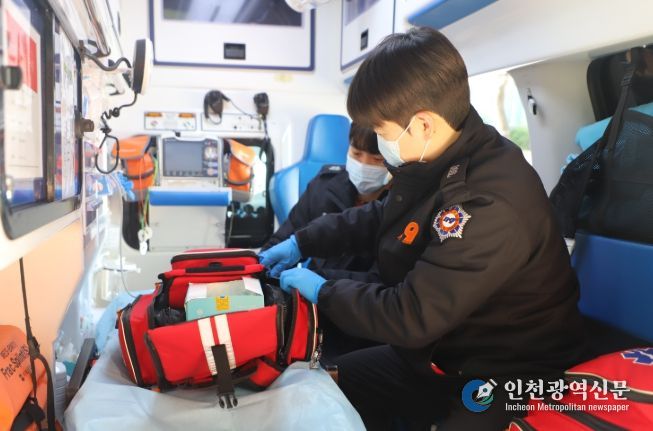 응급구조사 2급 양성반 구급차 동승실습