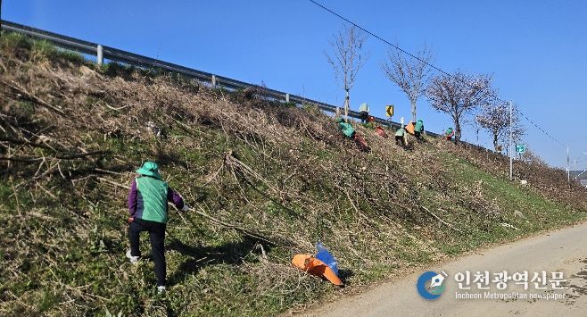 홍성군 갈산면 남·여 새마을 지도자 새봄맞이 환경정화 펼쳐
