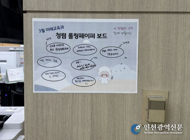 양주시 미래교육과, 청렴 롤링페이퍼로 청렴 실천 의지 다져