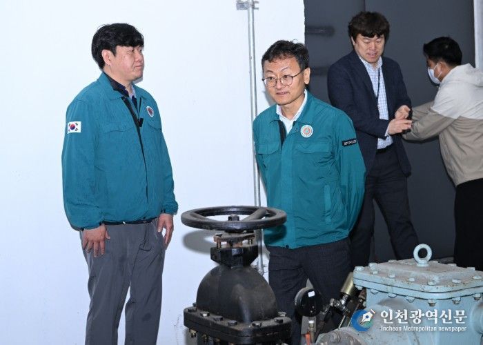 엄진섭 구리시 부시장이 9일 관내 인명피해 우려 지역 현장점검을 실시했다.