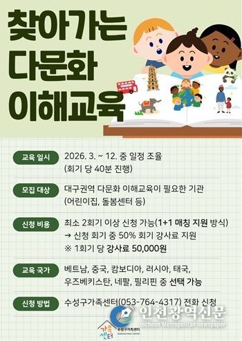 ‘찾아가는 다문화 이해교육’ 안내문