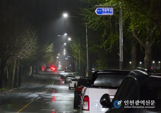 격등제가 시행될 영산남산호국공원 앞 가로등