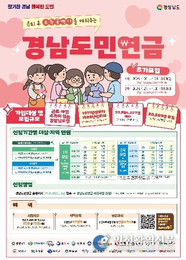 고성군, ‘경남도민연금’ 가입자 237명 추가 모집